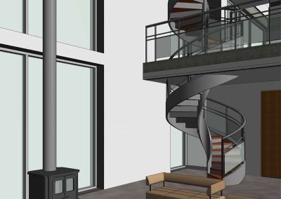 3D VIEW SPIRAL STAIRS – Co. WICKLOW