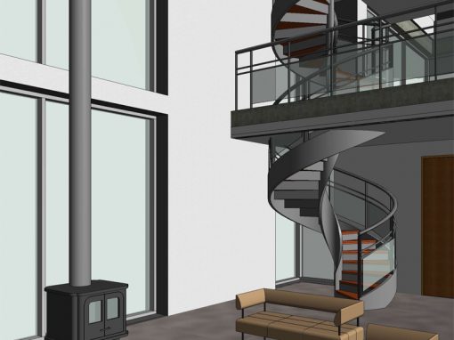 3D VIEW SPIRAL STAIRS – Co. WICKLOW